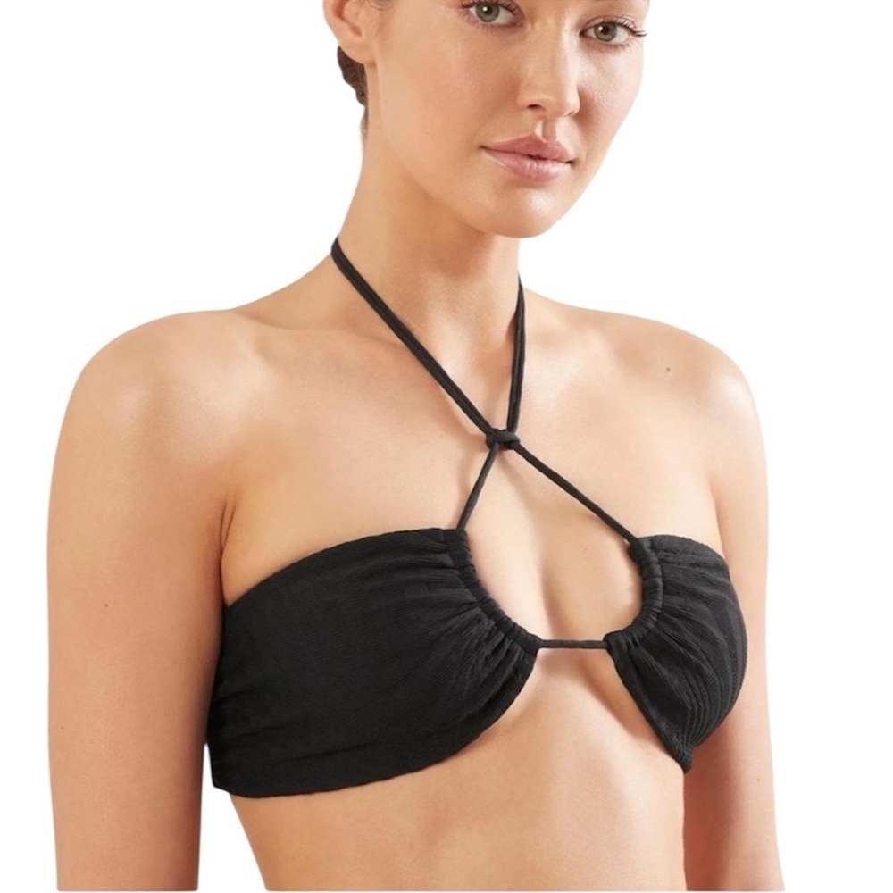 🔥 🆕 REISS FELLA Canon Swim Women's Black Bikini Halter Top SIZE XS